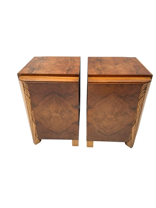 Two Art Deco Cabinets or Bed Side Tables, 1930s